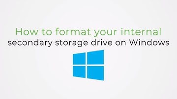 How To Format Your Internal Secondary Storage Drive On Windows