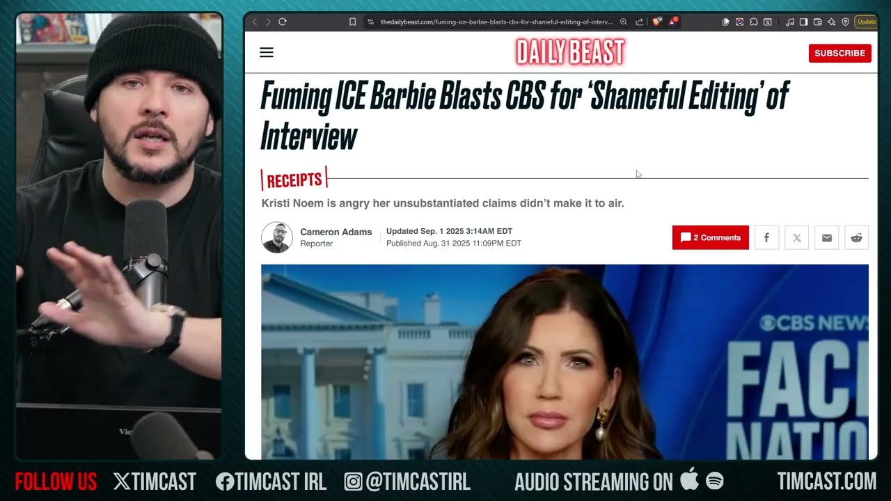 CBS CAUGHT Editing Kristi Noem To PROTECT Abrego Garcia, People DEMAND CBS Lose License | Tim Pool
