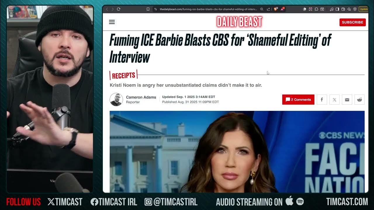 CBS CAUGHT Editing Kristi Noem To PROTECT Abrego Garcia, People DEMAND CBS Lose License | Tim Pool CBS CAUGHT Editing Kristi Noem To PROTECT Abrego Garcia, People DEMAND CBS Lose License | Tim Pool