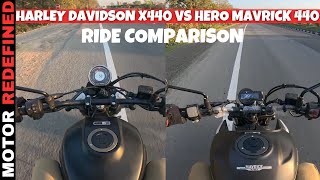 Finally Harley Davidson X440 Vs Hero Mavrick 440 Ride Comparison | What's  Different??