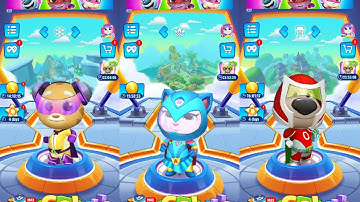 Talking Tom Hero Dash Run Game | Ginger vs Angela vs Ben | Gameplay