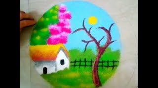 New Poster Rangoli Design Nature Poster Rangoli प स टर र ग ल Poster Rangoli For Competition Youtube