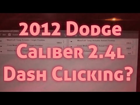 2012 Dodge Caliber 2.4l Clicking From Dash? Which Door Actuator? Using Scan Data?