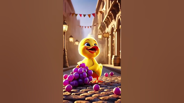 The Little Yellow Duck Is So Happy To Have Bought So Many Grapes #cartoon #duckstory #funny