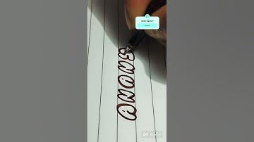 # Beautifully Hand lettering names  in bubble letters calligraphy# Ananya ❣️😍😘#handwritingstyles .