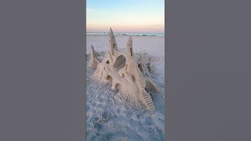 *Trigger Warning* BEAUTIFUL Sand Castle gets destroyed on the beach!! #castle #beach #demolition