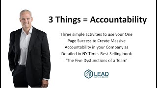 3 Simple One Page Activities = Massive Accountability