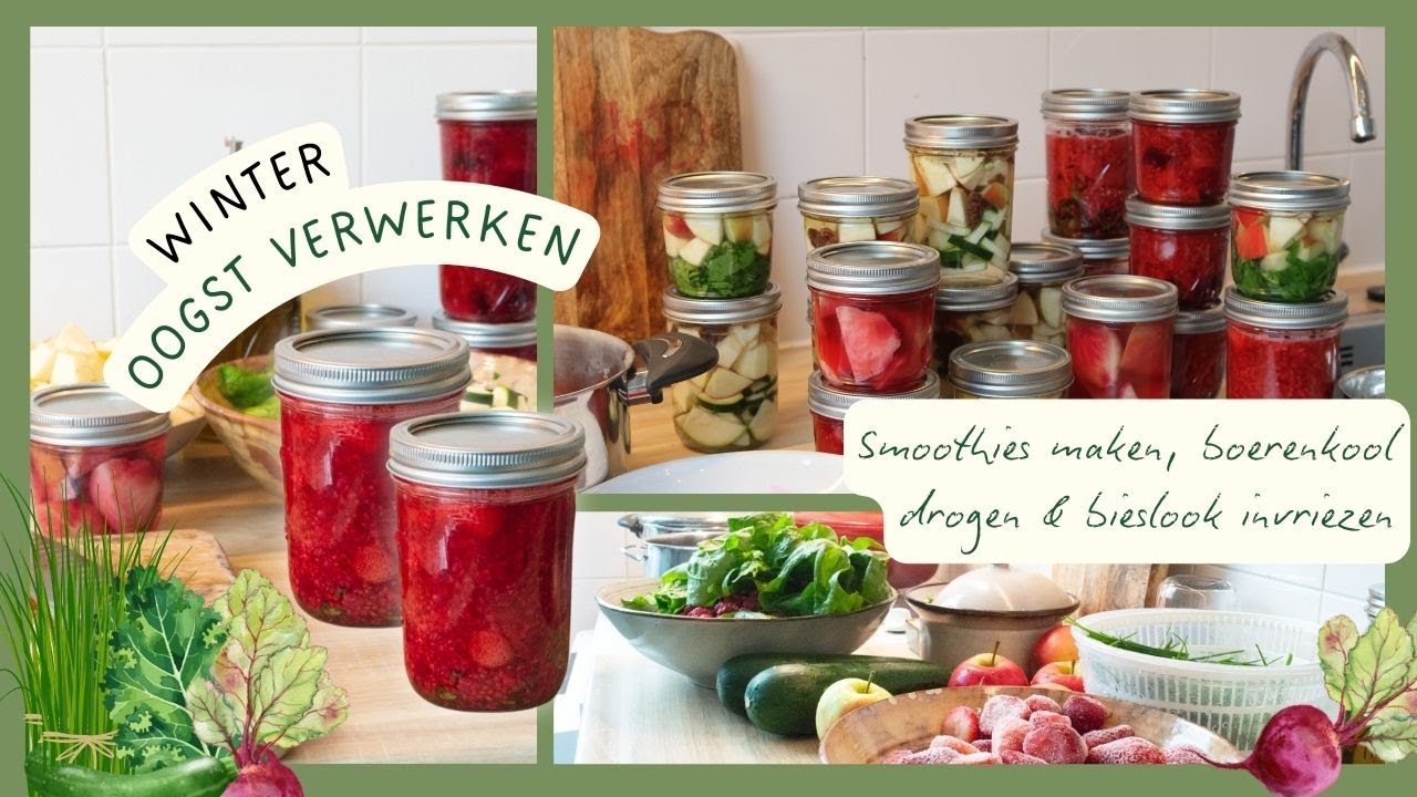 Winter oogst verwerken | Smoothies met groente, boerenkool en bieslook