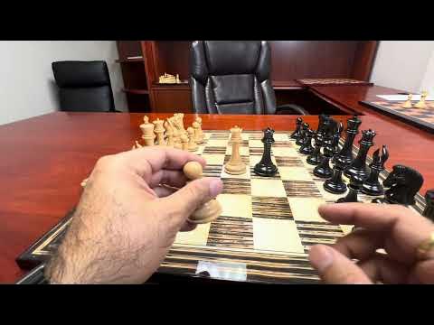 The Arthurian Series 4.4 Luxury Artisan Ebony Wood Chess Pieces