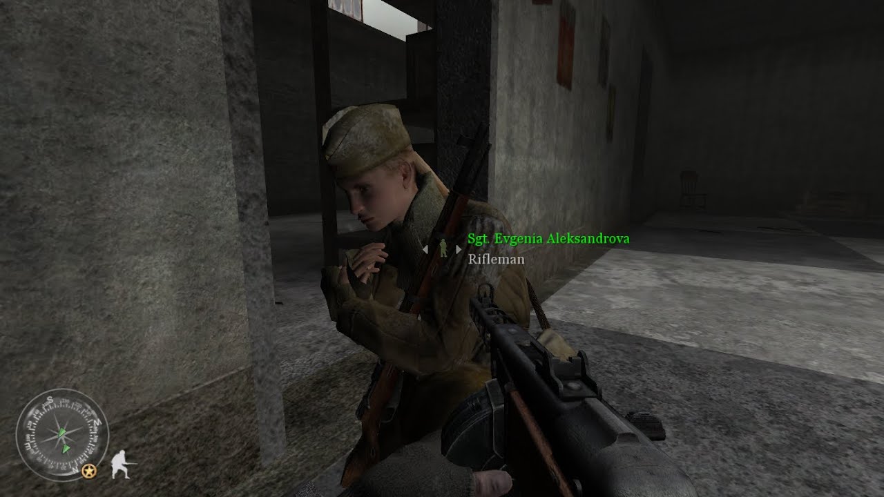 COD2 - Everyone should see the first female fighter - YouTube