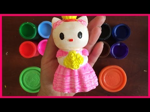 Video Đồ chơi trẻ em TÔ TƯỢNG MÈO HELLO KITTY MẶC VÁY CẦM... - youtube