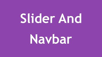[ Arabic Tutorial Create Template ] #05 - Slider And Navbar