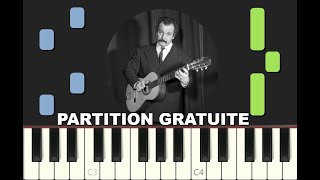 LES COPAINS D'ABORD, Brassens, Piano Tutorial avec Partition Gratuite (pdf)