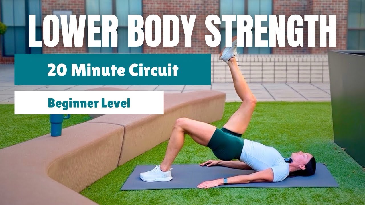20 MIN LEG WORKOUT - Beginner Lower Body Strength (at-home workout ...