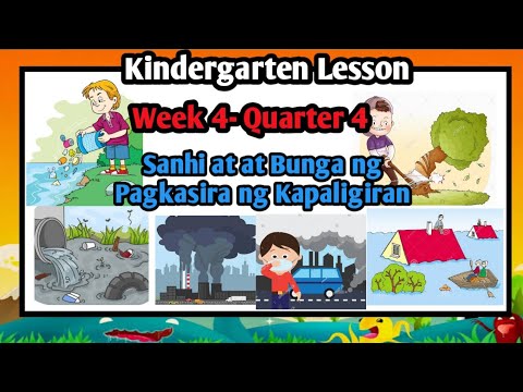 Week 4 Quarter 4 | Sanhi at Bunga ng Pagkasira ng Kapaligiran | Kindergaten Lesson | MELC