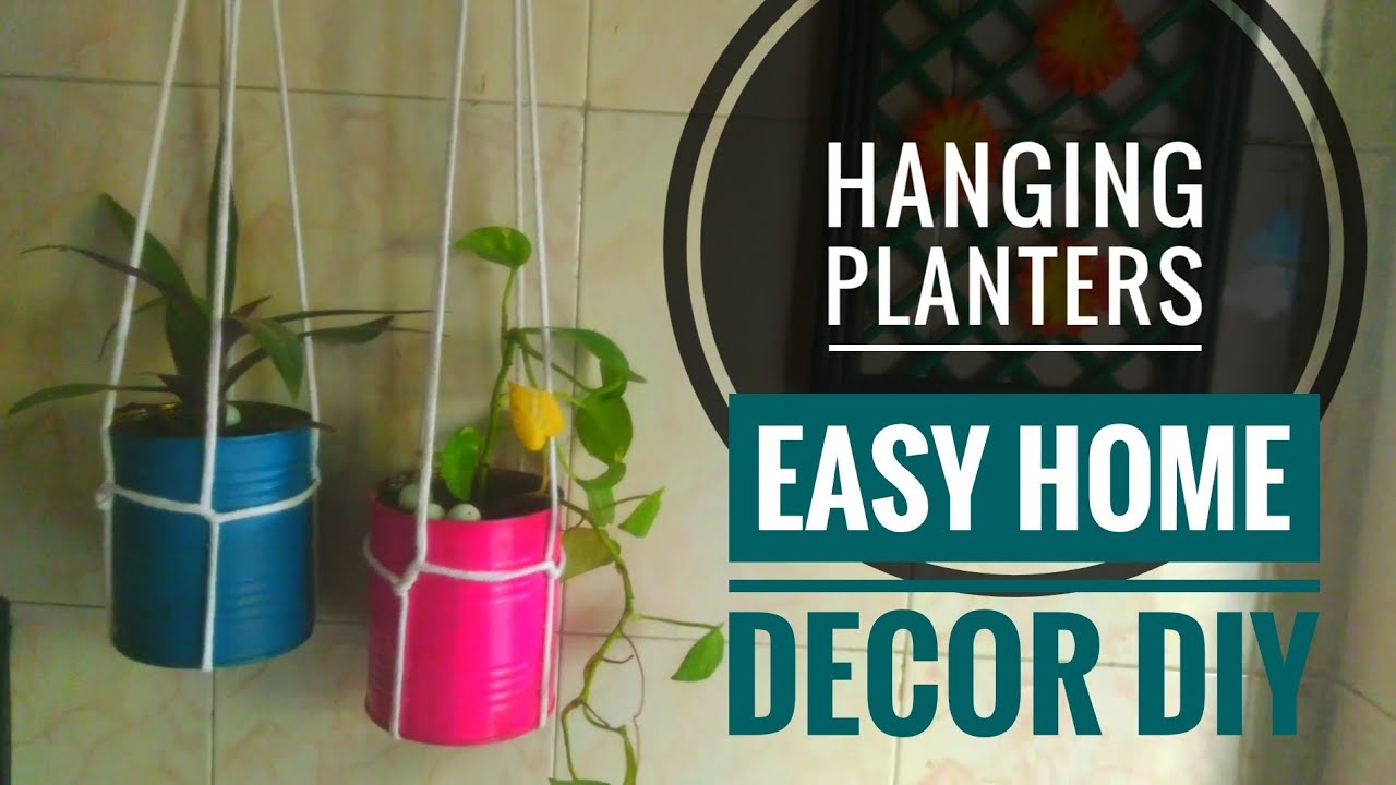 Hanging Planters! Easy Home decor DIY!/ Hanging plants 🌿