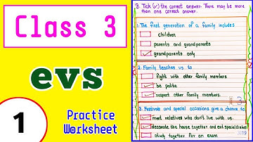 class 3 evs worksheet । evs worksheet for class 3  । class 3 evs