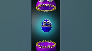 Smart Egg Monster Eats His Clone 😱🥚 | Funny Horror 3D Animation Loop