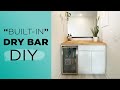 Built-in mini dry bar DIY