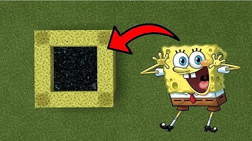 How To Make a Portal to the SpongeBob Dimension in MCPE (Minecraft PE)