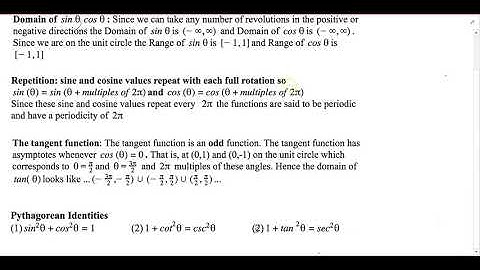 Trigonometric Functions 4.2 part 2
