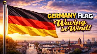 Germany Flag Waving In Wind Fullhd Loop German Flag Background