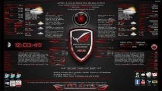 New ASUS Rog Red Rainmeter [FOR WINDOWS 7 8 9 10] screenshot 3