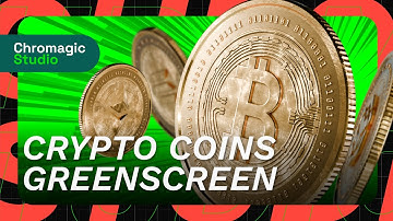 Crypto coins l Free green screen rotating animation l Full HD