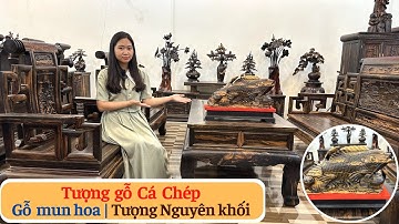 Tượng gỗ cá chép gỗ mun hoa | GIÁ TRỊ & Ý NGHĨA | Đồ gỗ Giới Nguyên