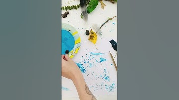 Mark making with found objects, simple paint play for kids holidays, urban walk, collage fodder art