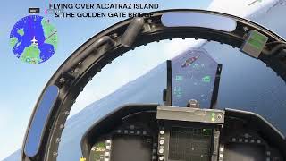 Flying over Alcatraz Island & The Golden Gate Bridge with a F18 Super Hornet #aviation #landings