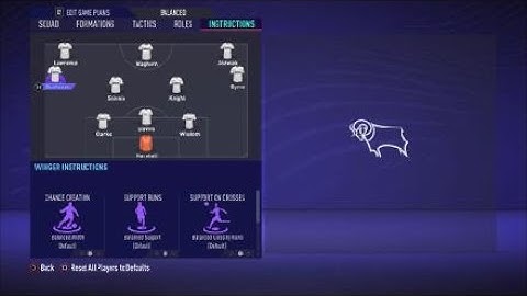 FIFA 21 Custom Tactics - Recreate 3-4-3  of Derby  + Instructions - Replicate real system