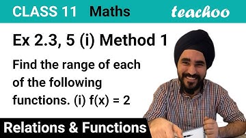 Ex 2.3, 5 (i) Method 1 - Find the range of function: f(x) = 2 – 3x, x ∈ R, x  0 - Teachoo