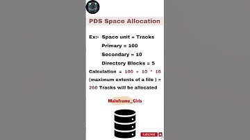 PDS File Space Allocation #dataset ##supercomputer #beginners #tutorial #viralvideo #youtube #shorts