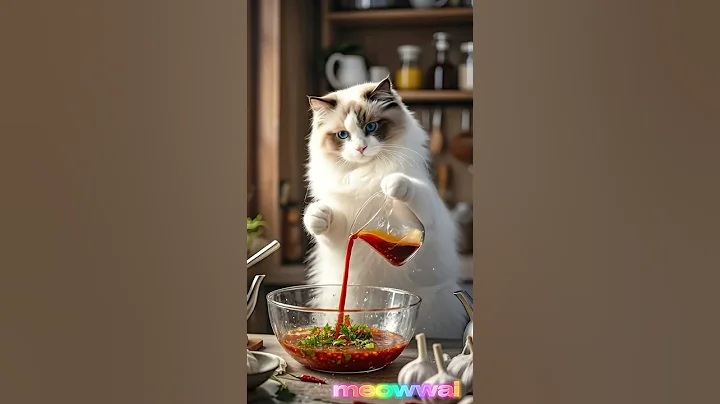 Watch the video about Ragdoll Cat Cook Chicken Dish! 🐱🍗 | Funny Cat Shorts #catchef #funnycats #shorts