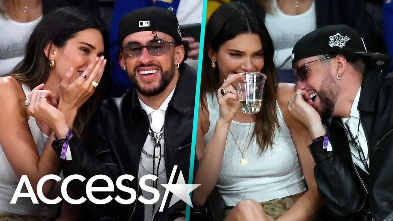 Kendall Jenner & Bad Bunny Get Cozy At Lakers Game - YouTube