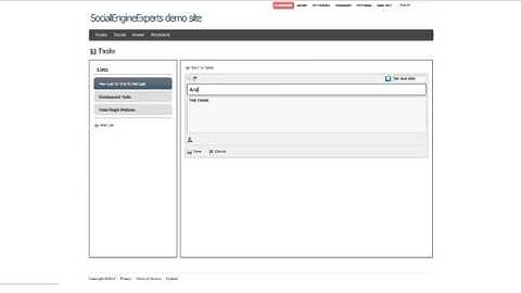 Tasks plugin for SocialEngine