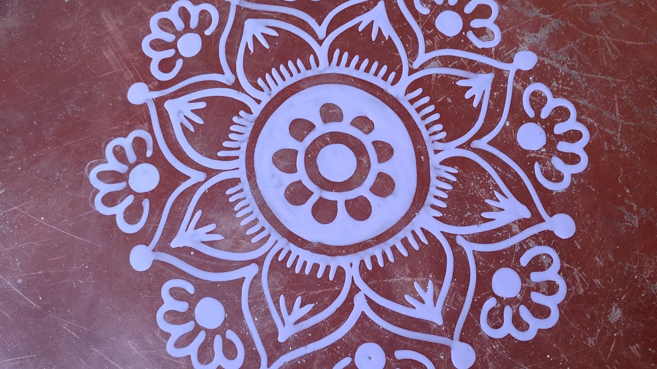 Красивая круглая ранголи