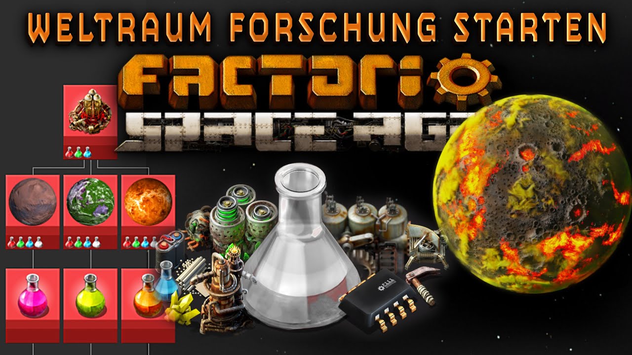 Weltraum Forschung starten in Factorio Space Age DLC - YouTube