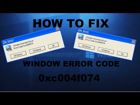 How To Fix Window 10,8 Activation Error Code: 0xc004f074