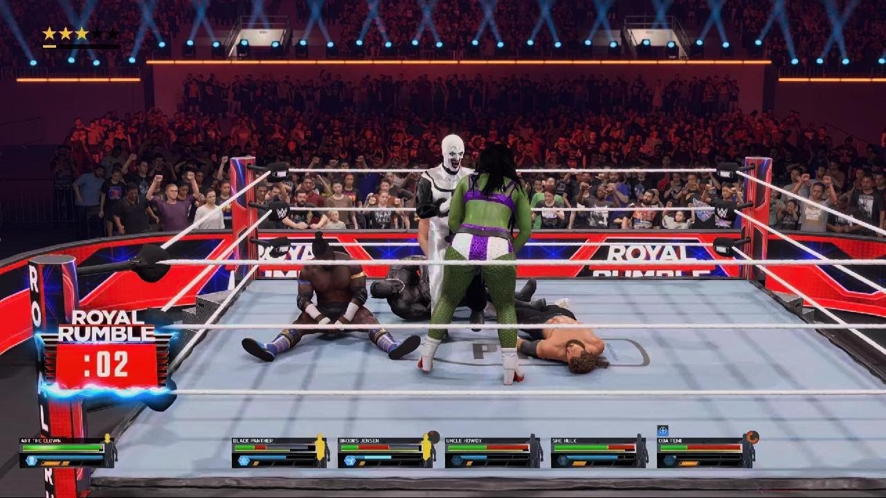 WWE 2K25 Community creation Vs WWE Main Roster royal rumble