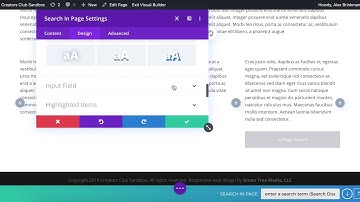 Divi In-Page Search Demo