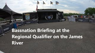 Bassnation briefing for the Regional Qualifier on the James River