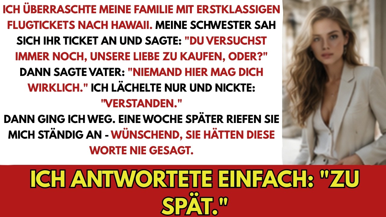 Ich hatte fünf Jahre lang ein Tech-Unternehmen aufgebaut, Millionen verdient und ein Abendessen in einem schicken Münchner Restaurant organisiert, um meiner Familie endlich zu zeigen, wer ich...