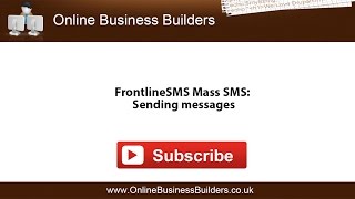 FrontlineSMS (Mass SMS Blast): Intro / Sending messages (1/4) screenshot 2