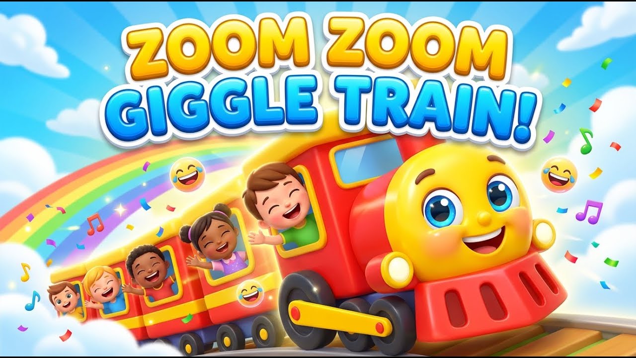 🚂🎵 ZOOM ZOOM GIGGLE TRAIN | Nursery Rhymes | WigglyWoo