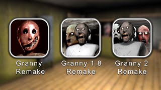 Granny Remake Vs Granny 1.8 Remake Vs Granny Chapter 2 Remake Full Gameplay