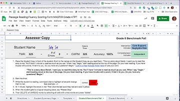 Passage Reading Fluency Digital Scoring How To