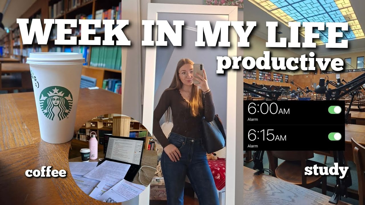 WEEK IN MY LIFE💕 jak wygląda mój szkolny tydzień  dużo nauki, nauka w bibliotece☕️📖🩷