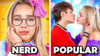 Makeover From Nerd to Popular! Good Girl Fell in Love With a Bad Boy